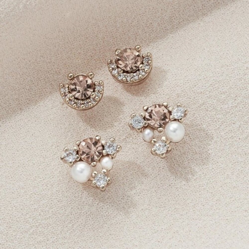 NWT Olive + Piper Blush Monroe Stud Set